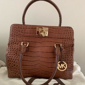 New Micheal Kors leather snake skin hand bag